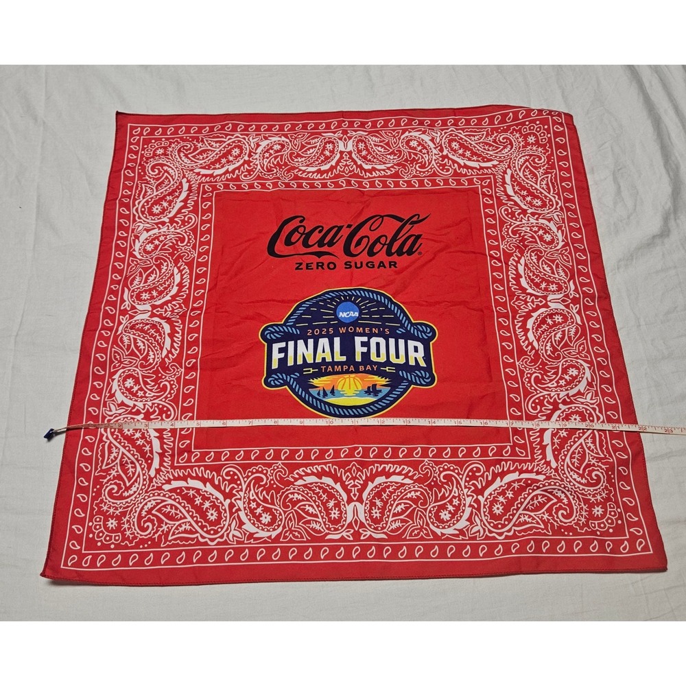 Coca-Cola Bandana NCAA Women's Final Four 2025 Tampa Bay Red Paisley Scarf